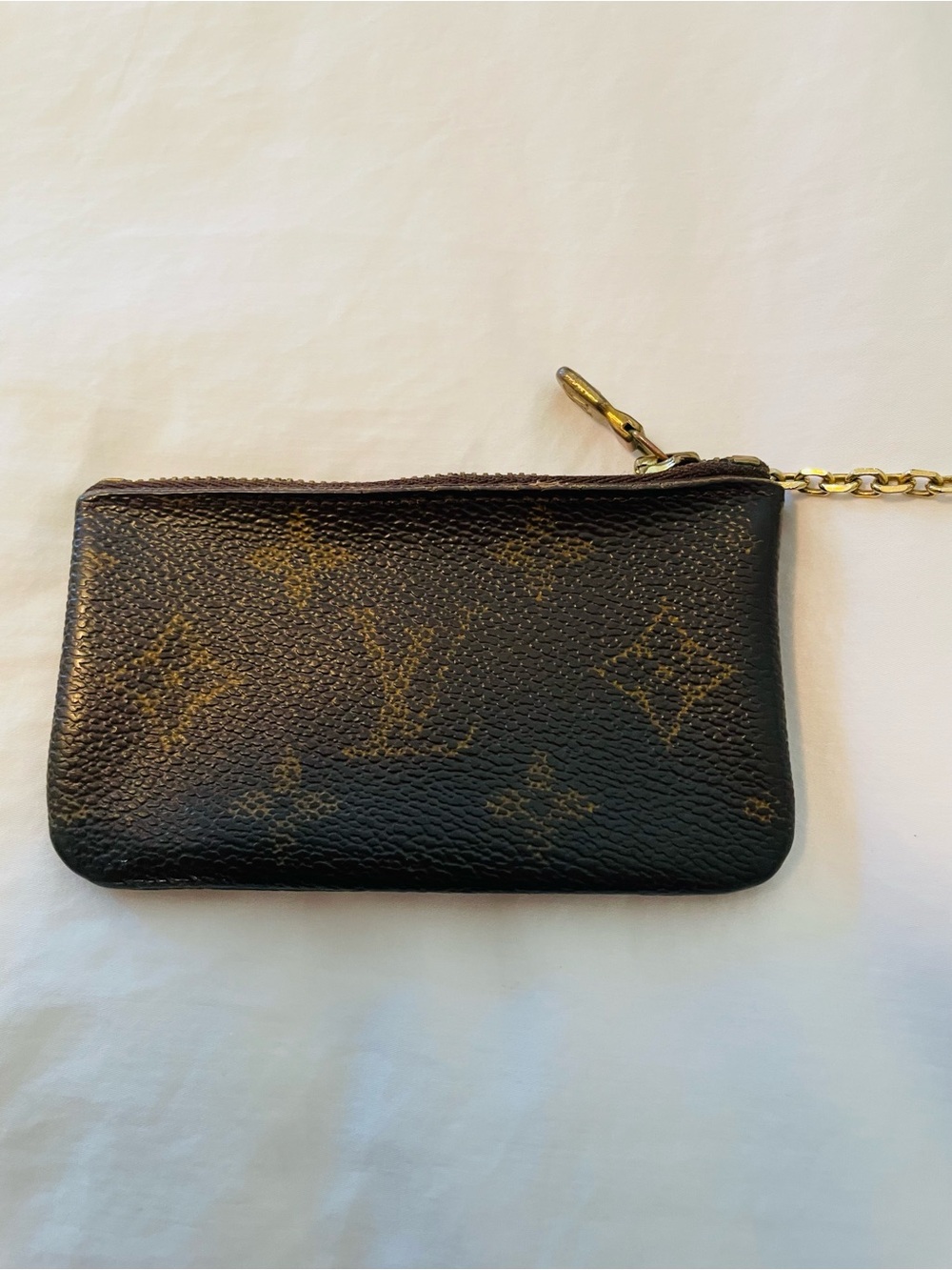 Louis Vuitton Small Pouch in Brown with Gold Hardware